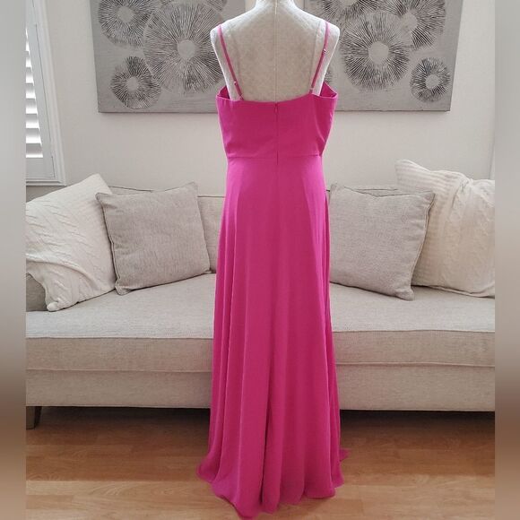 Dress the Population Cambria Tie Bodice Evening Dress size XL in Bright Fuchshia - Picture 10 of 16